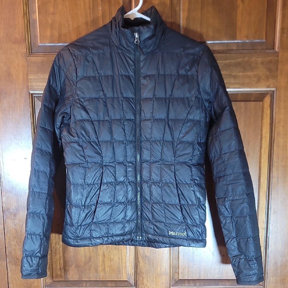 Marmot Black Quilted 700 Fill Down Puffer Jacket